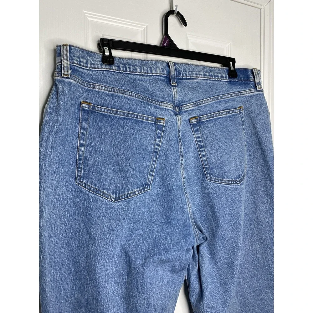 Abercrombie &‎ Fitch Women's 90s Straight Ultra High Rise Jeans Blue Sz 35 Short